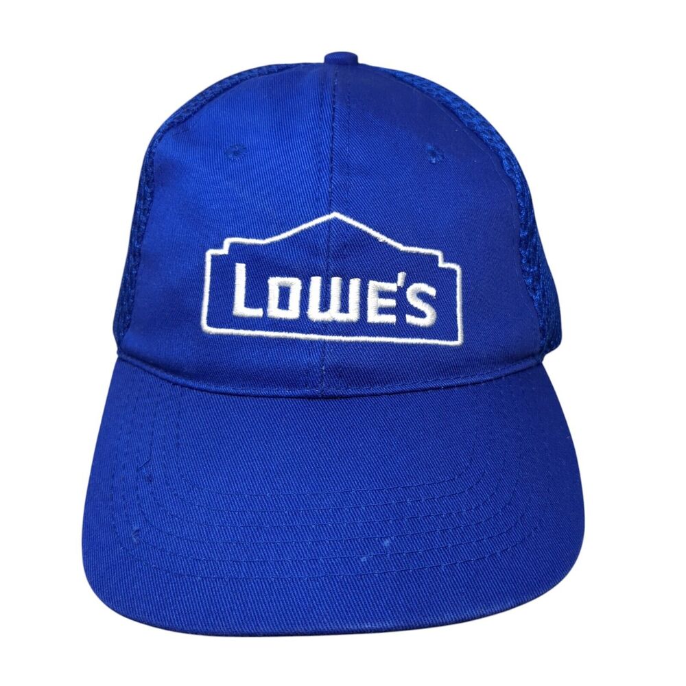 Lowe's Strapback Mesh Back Hat Blue One Size Adjustable Embroidered